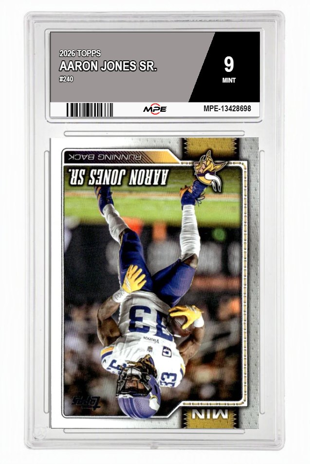 2026 TOPPS #240 AARON JONES SR. MPE 9 MINT — graded card auctioned from the MPE vault