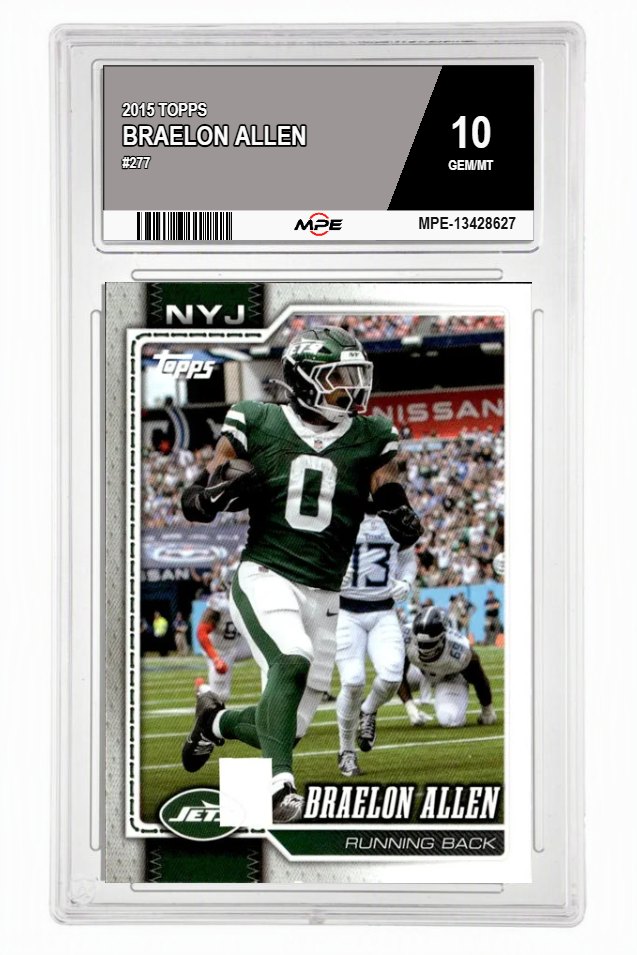 2015 TOPPS #277 BRAELON ALLEN MPE 10 GEM/MT — graded card auctioned from the MPE vault