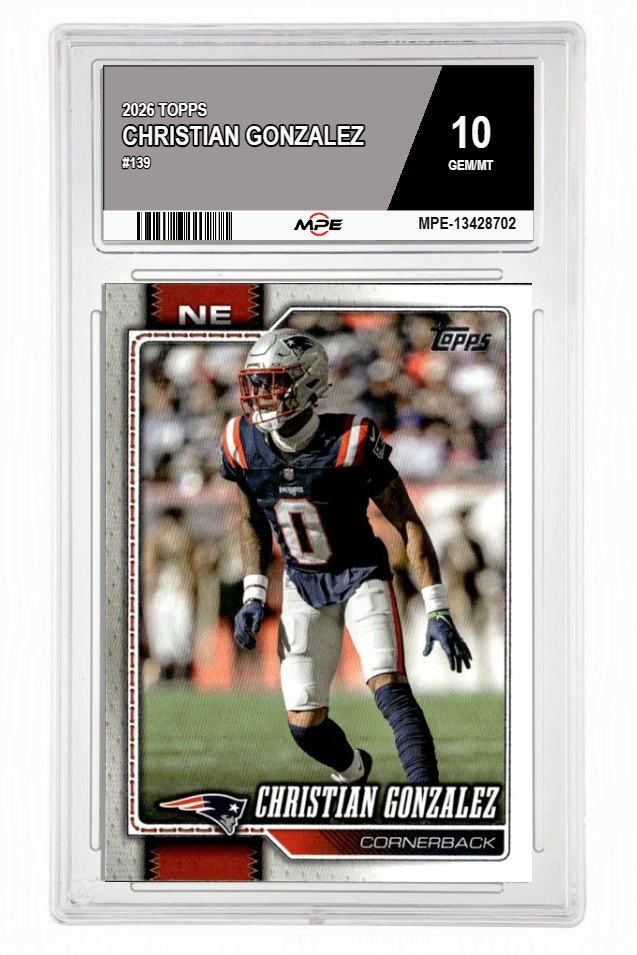 2026 TOPPS #139 CHRISTIAN GONZALEZ MPE 10 GEM/MT — graded card auctioned from the MPE vault