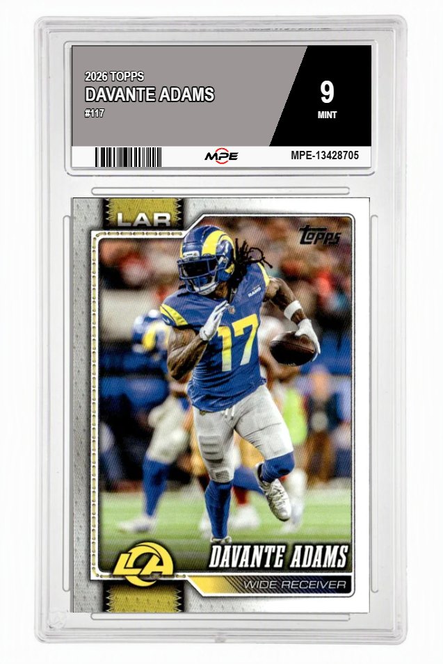 2026 TOPPS #117 DAVANTE ADAMS MPE 9 MINT — graded card auctioned from the MPE vault