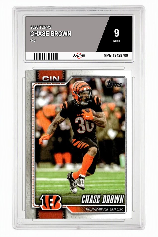 2026 TOPPS #42 CHASE BROWN MPE 9 MINT — graded card auctioned from the MPE vault