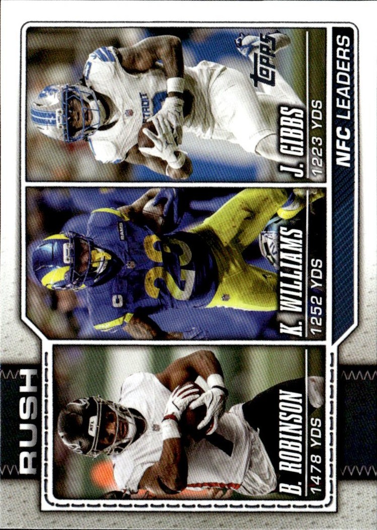 Bijan Robinson, Kyren Williams, Jahmyr Gibbs graded slab