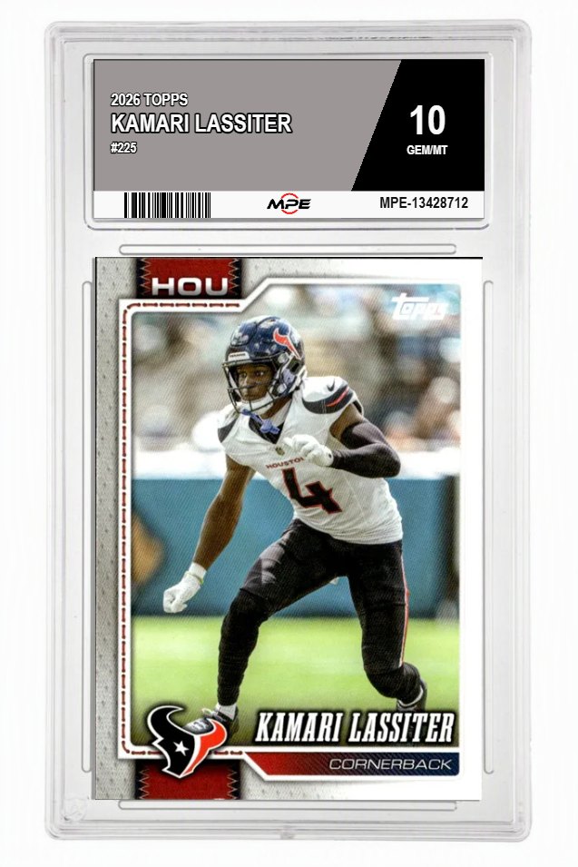 2026 TOPPS #225 KAMARI LASSITER MPE 10 GEM/MT — graded card auctioned from the MPE vault