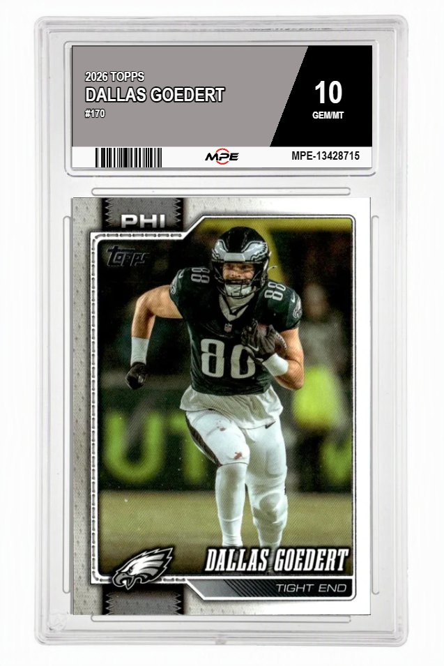 2026 TOPPS #170 DALLAS GOEDERT MPE 10 GEM/MT — graded card auctioned from the MPE vault