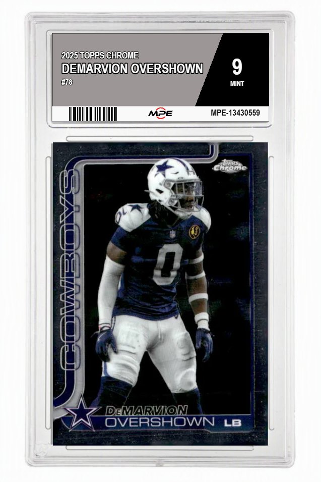 2025 TOPPS CHROME #78 DEMARVION OVERSHOWN MPE 9 MINT — graded card auctioned from the MPE vault