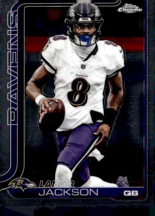 2025 Topps Chrome Lamar Jackson graded slab