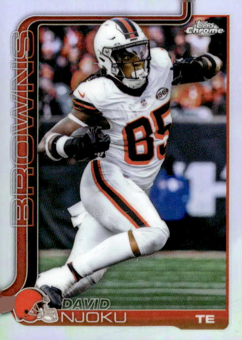 2025 Topps Chrome David Njoku graded slab