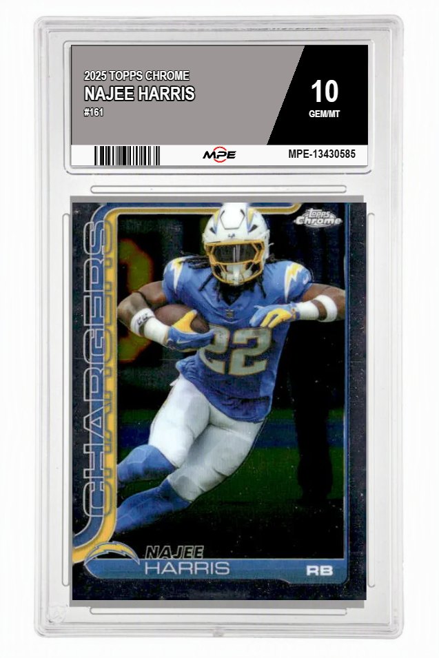 2025 TOPPS CHROME #161 NAJEE HARRIS MPE 10 GEM/MT — graded card auctioned from the MPE vault