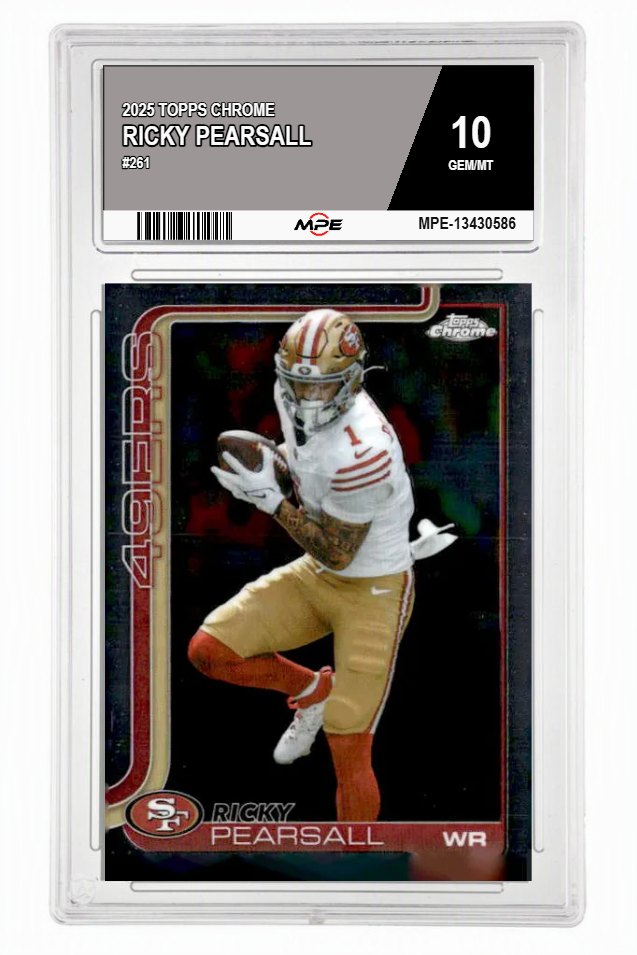 2025 TOPPS CHROME #261 RICKY PEARSALL MPE 10 GEM/MT — graded card auctioned from the MPE vault