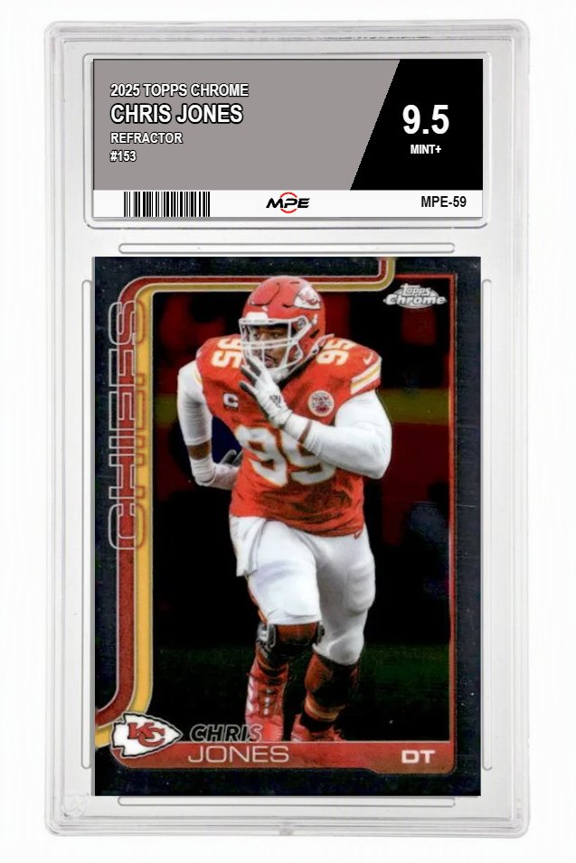 2025 TOPPS CHROME REFRACTOR #153 CHRIS JONES MPE 9.5 MINT+ — graded card auctioned from the MPE vault