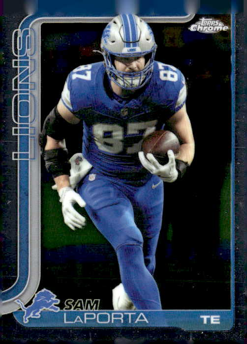 2025 Topps Chrome Sam Laporta graded slab