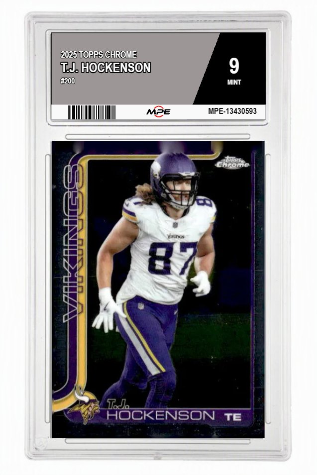 2025 TOPPS CHROME #200 T.J. HOCKENSON MPE 9 MINT — graded card auctioned from the MPE vault