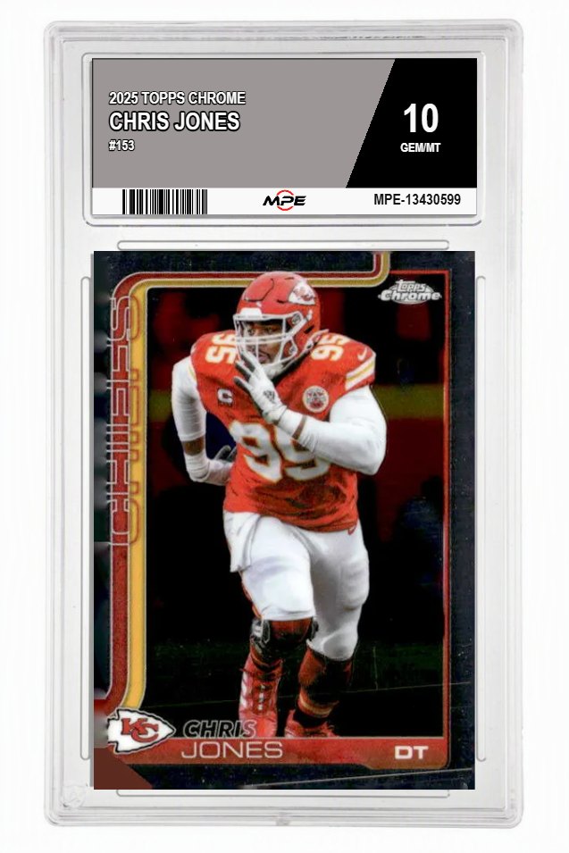 2025 TOPPS CHROME #153 CHRIS JONES MPE 10 GEM/MT — graded card auctioned from the MPE vault