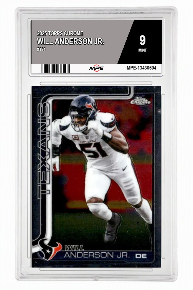 2025 TOPPS CHROME #121 WILL ANDERSON JR. MPE 9 MINT — graded card up for auction