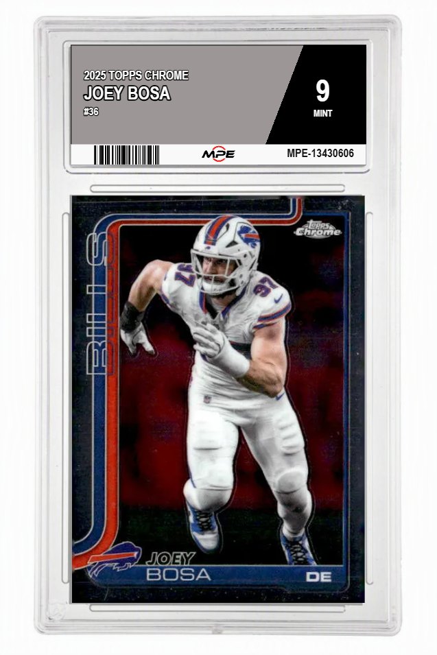 2025 TOPPS CHROME #36 JOEY BOSA MPE 9 MINT — graded card auctioned from the MPE vault