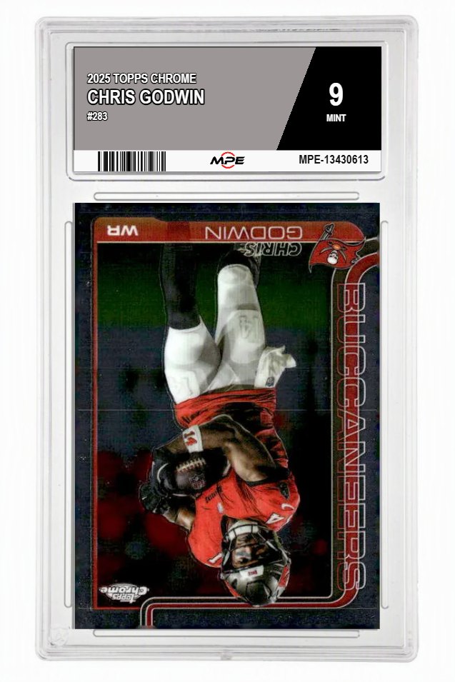 2025 TOPPS CHROME #283 CHRIS GODWIN MPE 9 MINT — graded card auctioned from the MPE vault