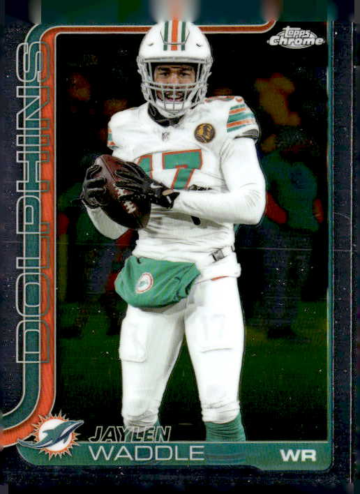 2025 Topps Chrome Jaylen Waddle graded slab