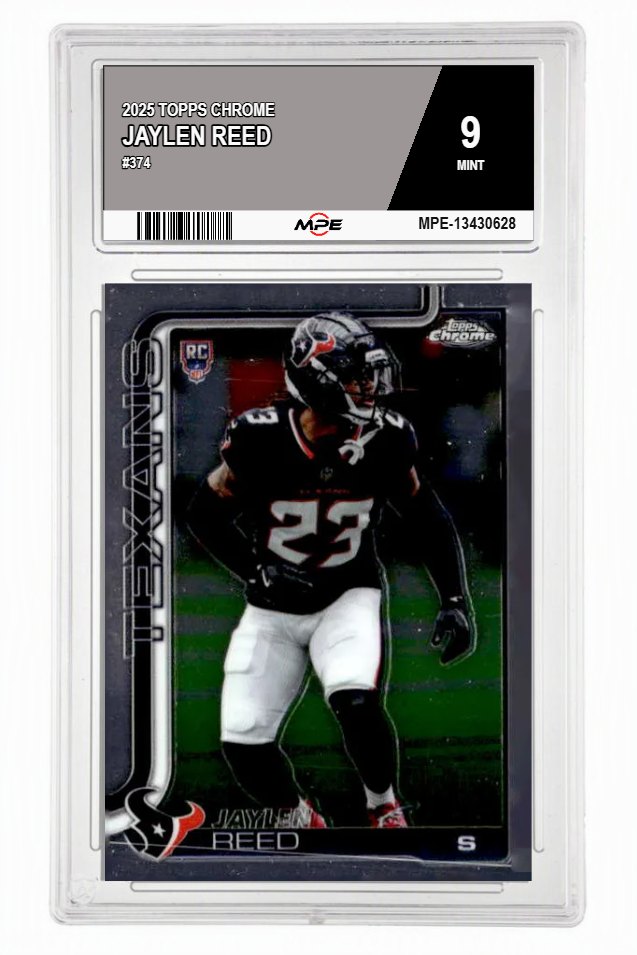 2025 TOPPS CHROME #374 JAYLEN REED MPE 9 MINT — graded card auctioned from the MPE vault