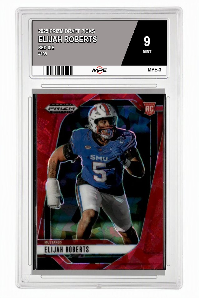 2025 PRIZM DRAFT PICKS RED ICE #109 ELIJAH ROBERTS MPE 9 MINT — graded card auctioned from the MPE vault