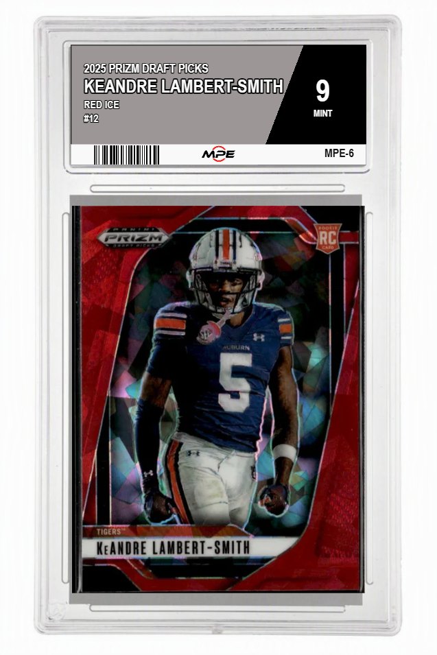 2025 PRIZM DRAFT PICKS RED ICE #12 KEANDRE LAMBERT-SMITH MPE 9 MINT — graded card auctioned from the MPE vault