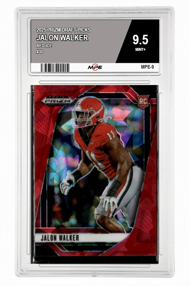 2025 PRIZM DRAFT PICKS RED ICE #30 JALON WALKER MPE 9.5 MINT+ — graded card auctioned from the MPE vault