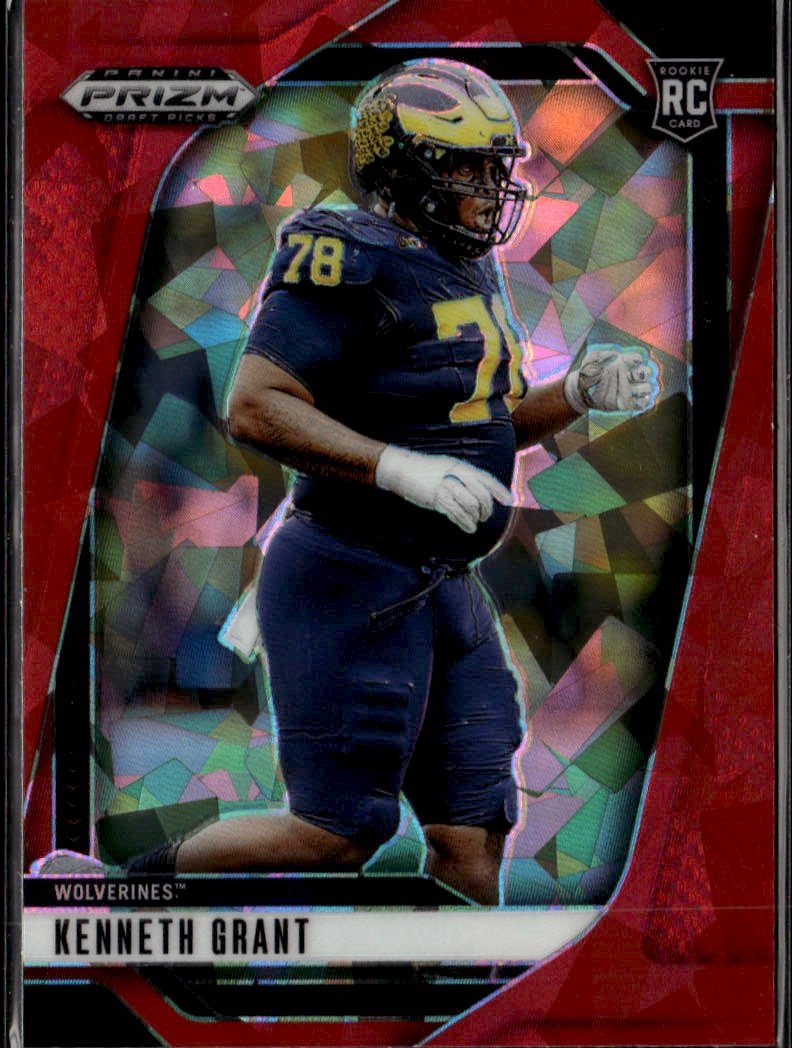 2025 Prizm Draft Picks Kenneth Grant graded slab