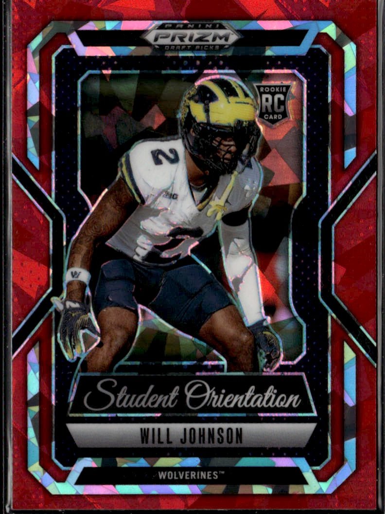 2025 Prizm Draft Picks Will Johnson graded slab