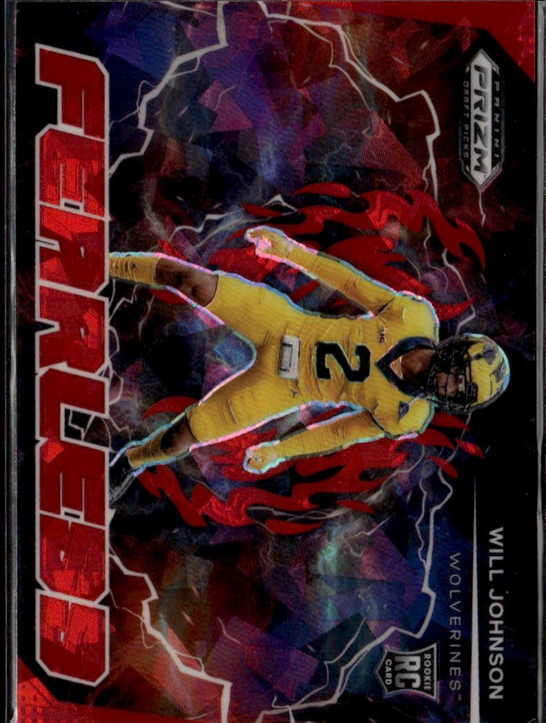 2025 Prizm Draft Picks Will Johnson graded slab