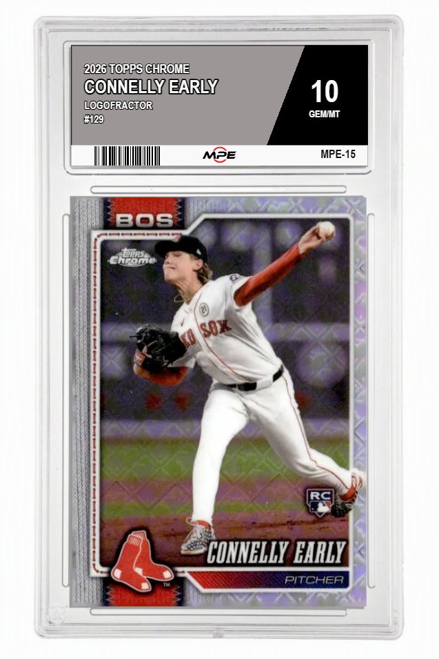 2026 TOPPS CHROME LOGOFRACTOR #129 CONNELLY EARLY MPE 10 GEM/MT — graded card auctioned from the MPE vault