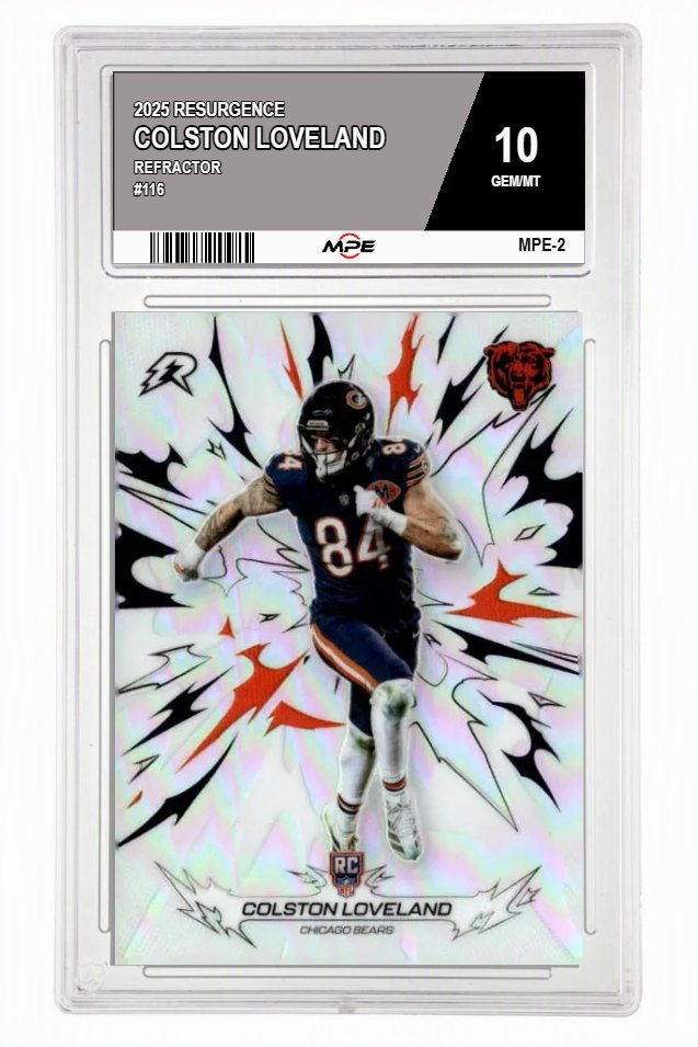 2025 RESURGENCE REFRACTOR #116 COLSTON LOVELAND MPE 10 GEM/MT — graded card auctioned from the MPE vault