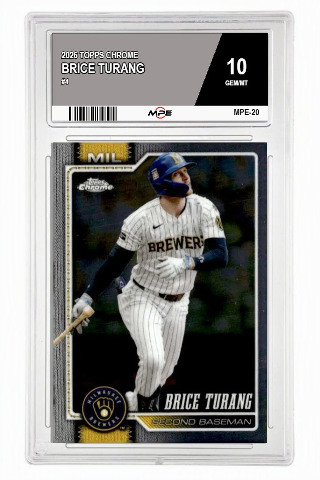 2026 TOPPS CHROME #4 BRICE TURANG MPE 10 GEM/MT — graded card auctioned from the MPE vault