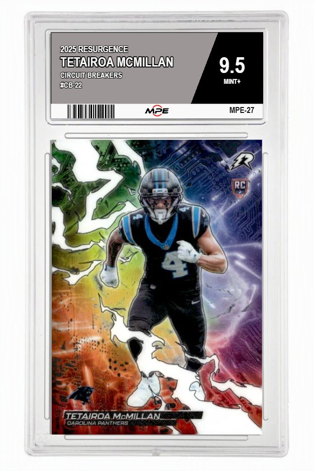 2025 RESURGENCE CIRCUIT BREAKERS #CB-22 TETAIROA MCMILLAN MPE 9.5 MINT+ — graded card auctioned from the MPE vault