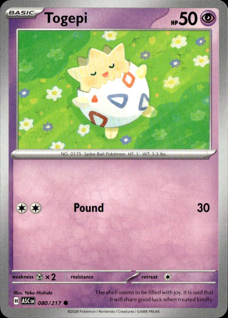 2024 Pokemon Scarlet And Violet Togepi graded slab