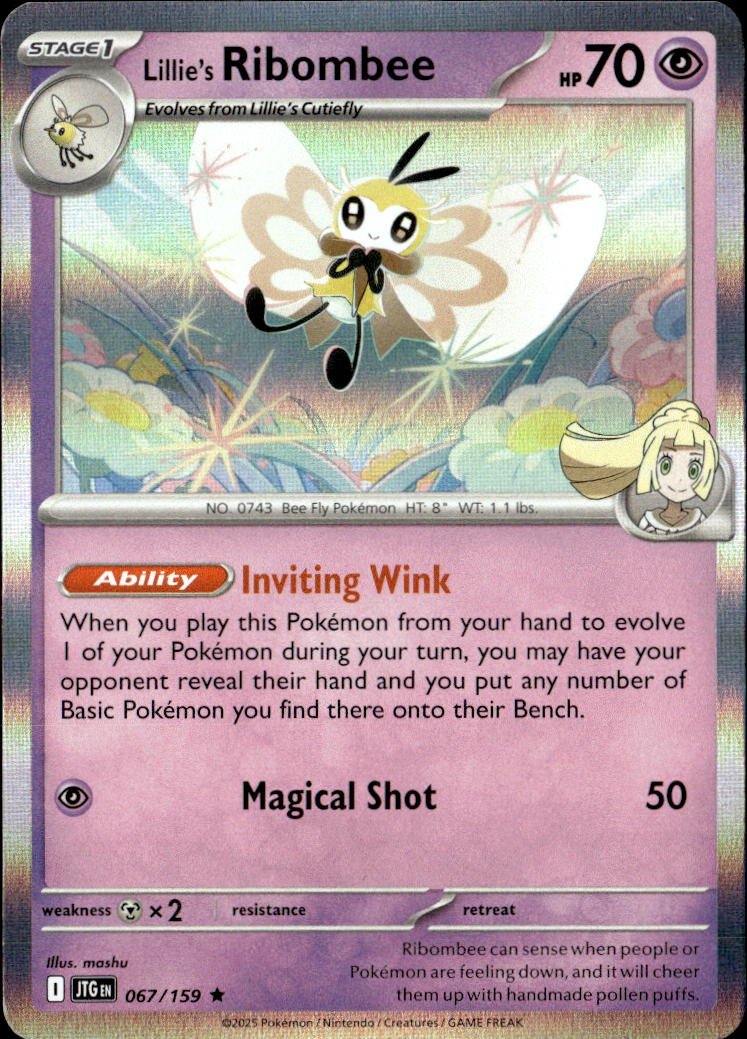 2025 Pokemon Scarlet And Violet Lillie's Ribombee graded slab