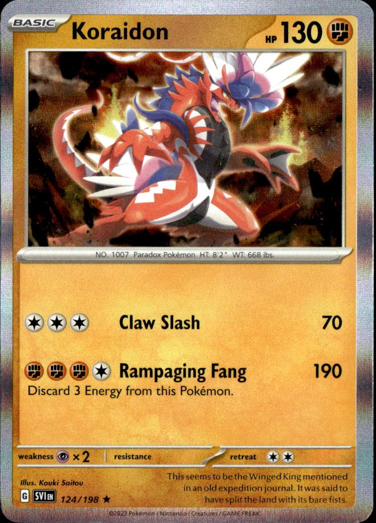 2023 Pokemon Scarlet And Violet Koraidon graded slab