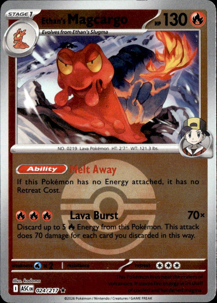 2026 Pokemon Mega Evolution Ethan's Magcargo graded slab