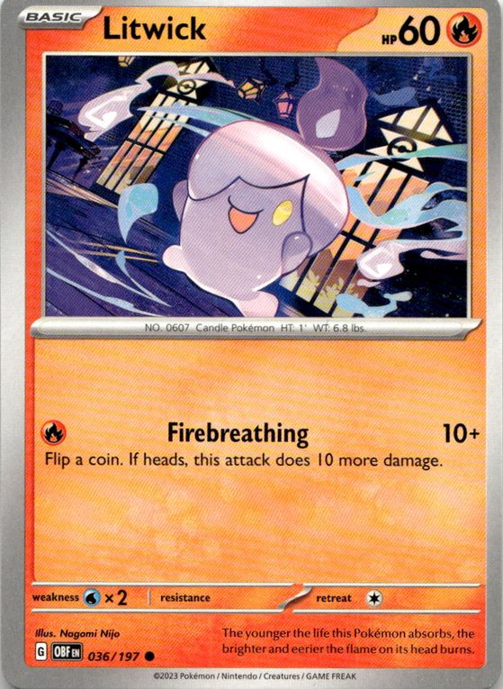 2023 Pokemon Scarlet And Violet Litwick graded slab