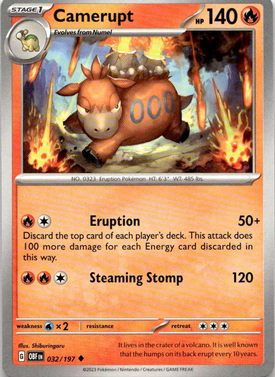 2023 Pokemon Scarlet And Violet Camerupt graded slab