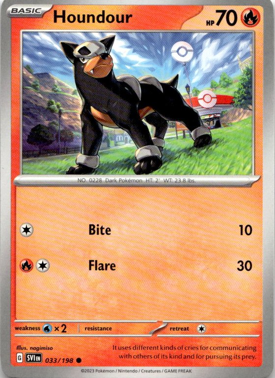 2023 Pokemon Scarlet And Violet Houndour graded slab