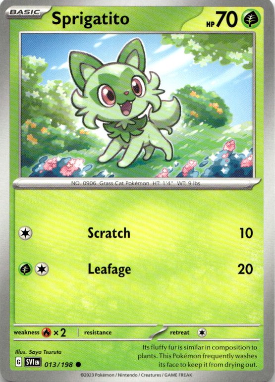 2023 Pokemon Scarlet And Violet Sprigatito graded slab
