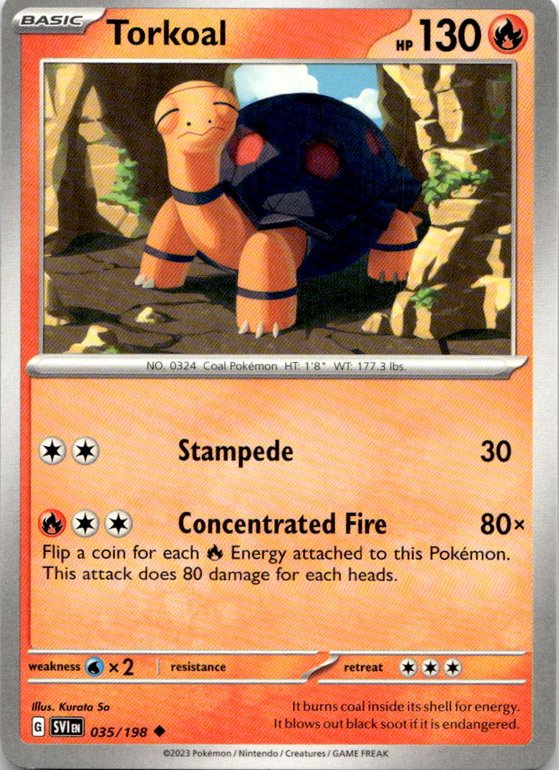 2023 Pokemon Scarlet And Violet Torkoal graded slab