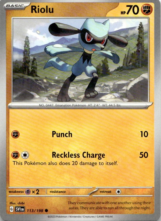 2023 Pokemon Scarlet And Violet Riolu graded slab