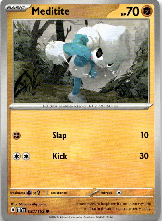 2024 Pokemon Scarlet And Violet Meditite graded slab