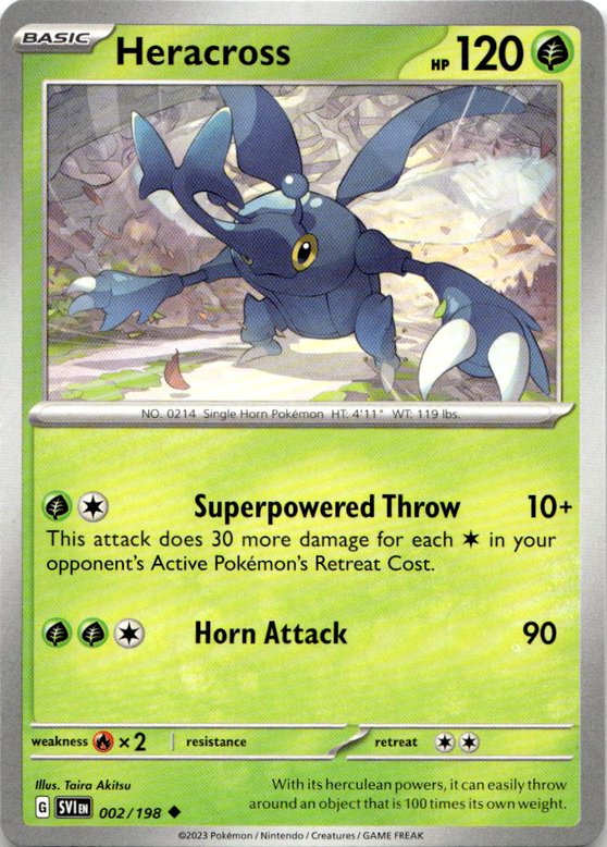 2023 Pokemon Scarlet And Violet Heracross graded slab
