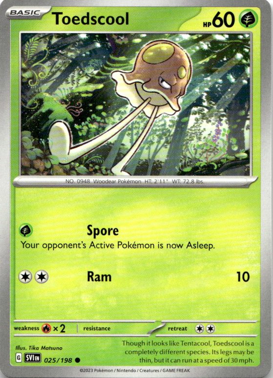 2023 Pokemon Scarlet And Violet Toedscool graded slab