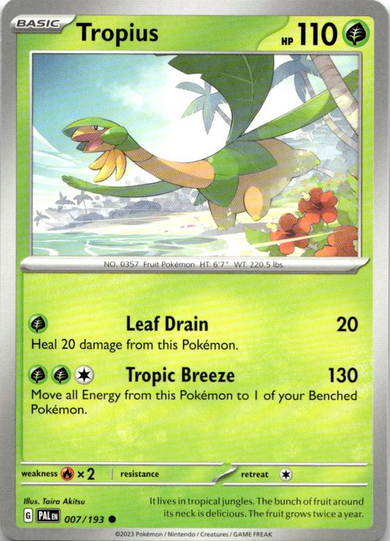 2023 Pokemon Scarlet And Violet Tropius graded slab