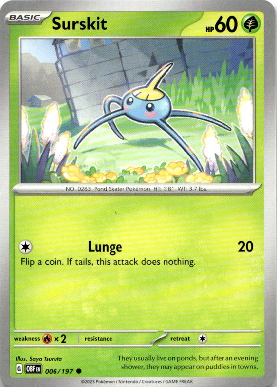2023 Pokemon Scarlet And Violet Surskit graded slab