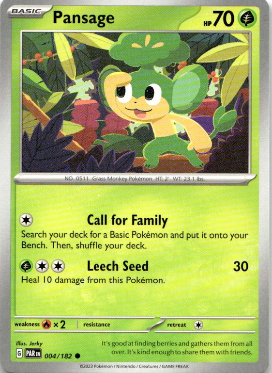 2023 Pokemon Scarlet And Violet Pansage graded slab