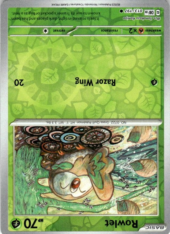 2023 Pokemon Scarlet And Violet Rowlet graded slab