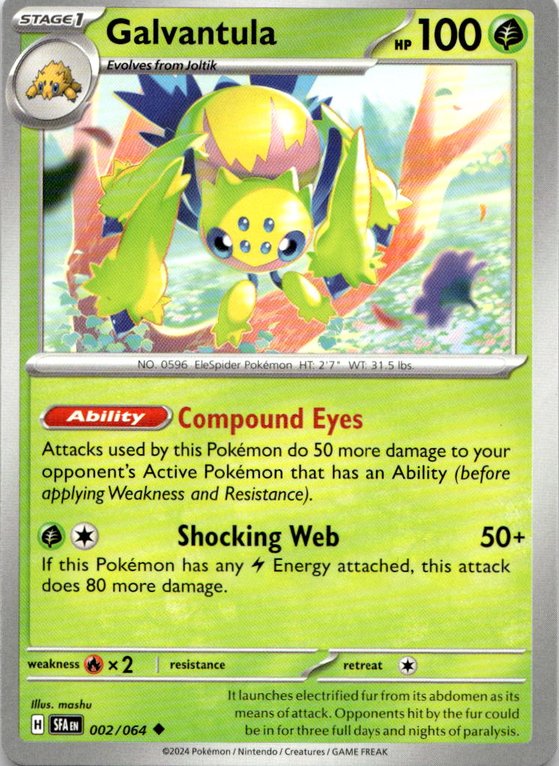 2024 Pokemon Scarlet And Violet Galvantula graded slab